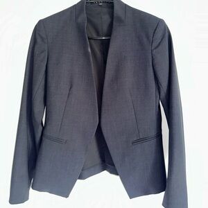 Dark grey Theory skirt suit